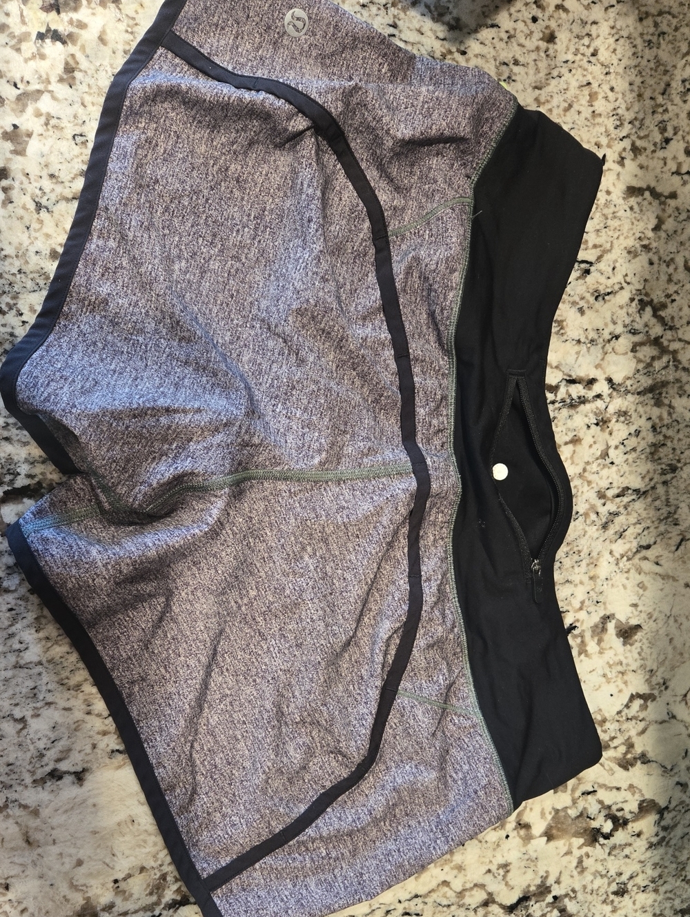 lululemon athletica Woman's Black & Heathered Gray Athletic Skort